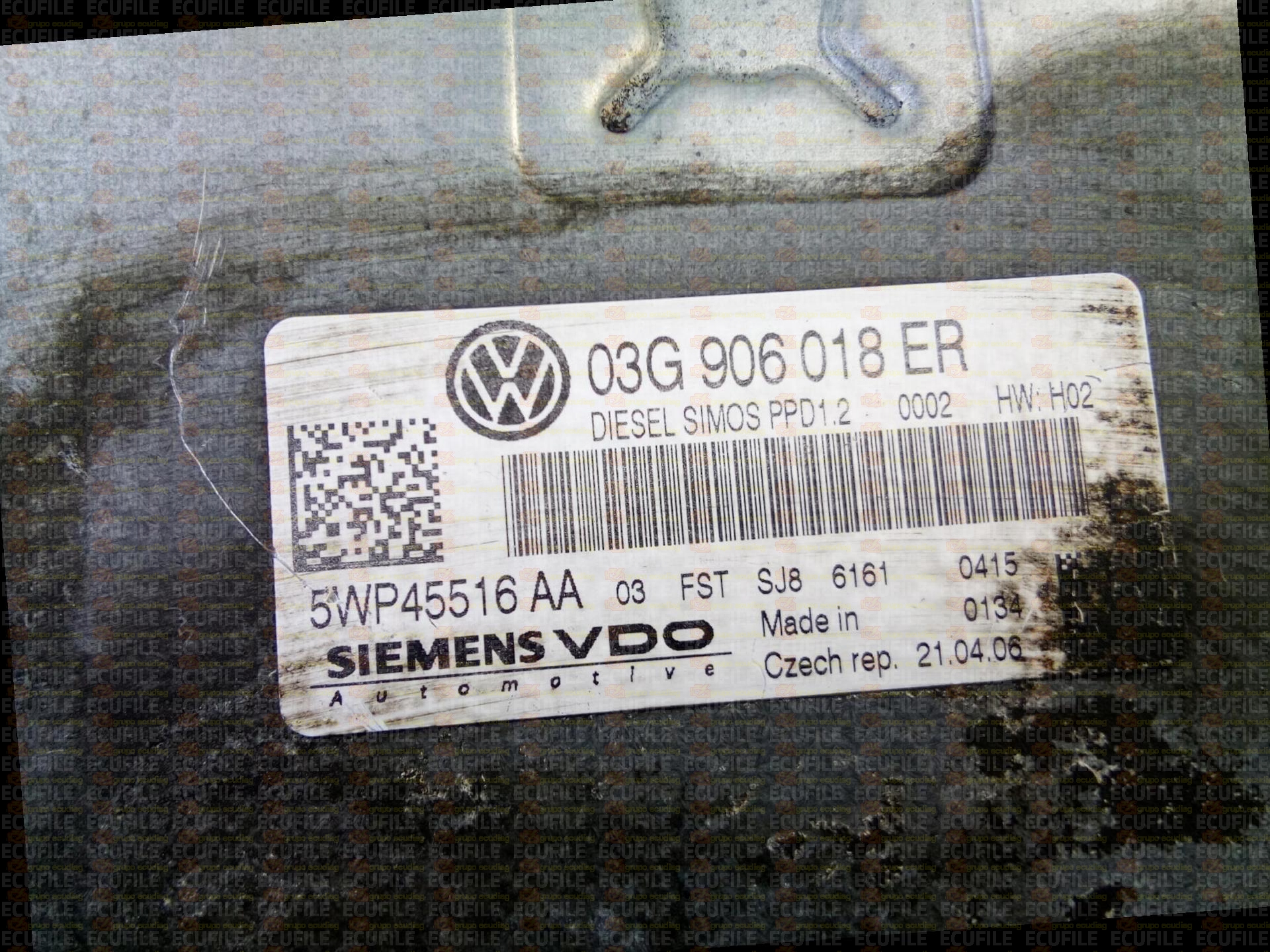 SIEMENS VDO SIMOS PPD1.2 5WP45516AA VOLKSWAGEN PASSAT VI 2.0 TDI 170HP 03G906018ER SN100K5400000-0422