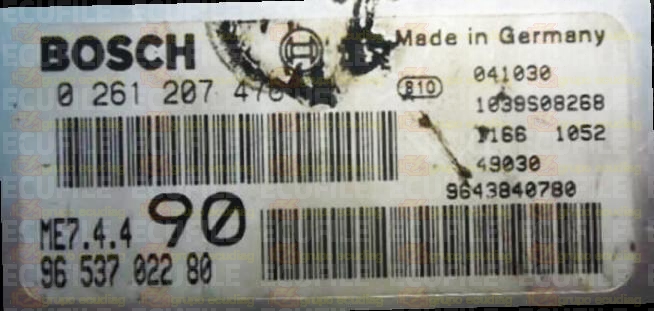 BOSCH ME7.4.4 0261207476 PSA 9653702280 EEPROM 95160