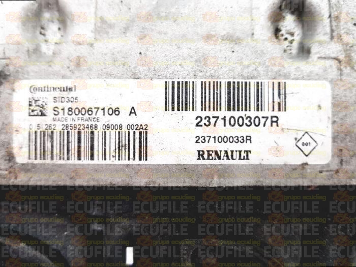 CONTINENTAL SID305 S180067106A RENAULT DACIA 237100033R 237100307R FLASH TC1766