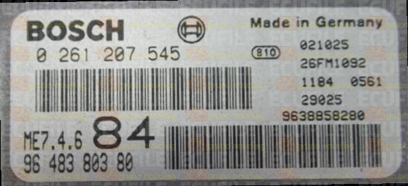 BOSCH ME7.4.6 0261207545 PSA 9648380380 EEPROM 95160