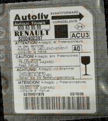 AUTOLIV ACU3 600639500 RENAULT MEGANE SCENIC I 8200402397 AO EEPROM 95080