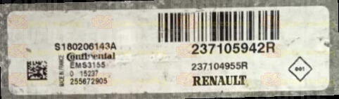 CONTINENTAL EMS3155 S180206143A RENAULT DACIA 237104955R 237105942R 