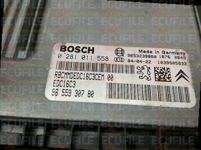 BOSCH EDC16C3-9.17 0281011558 PEUGEOT 407 1.6 HDI 110HP 9655930780 1037374181