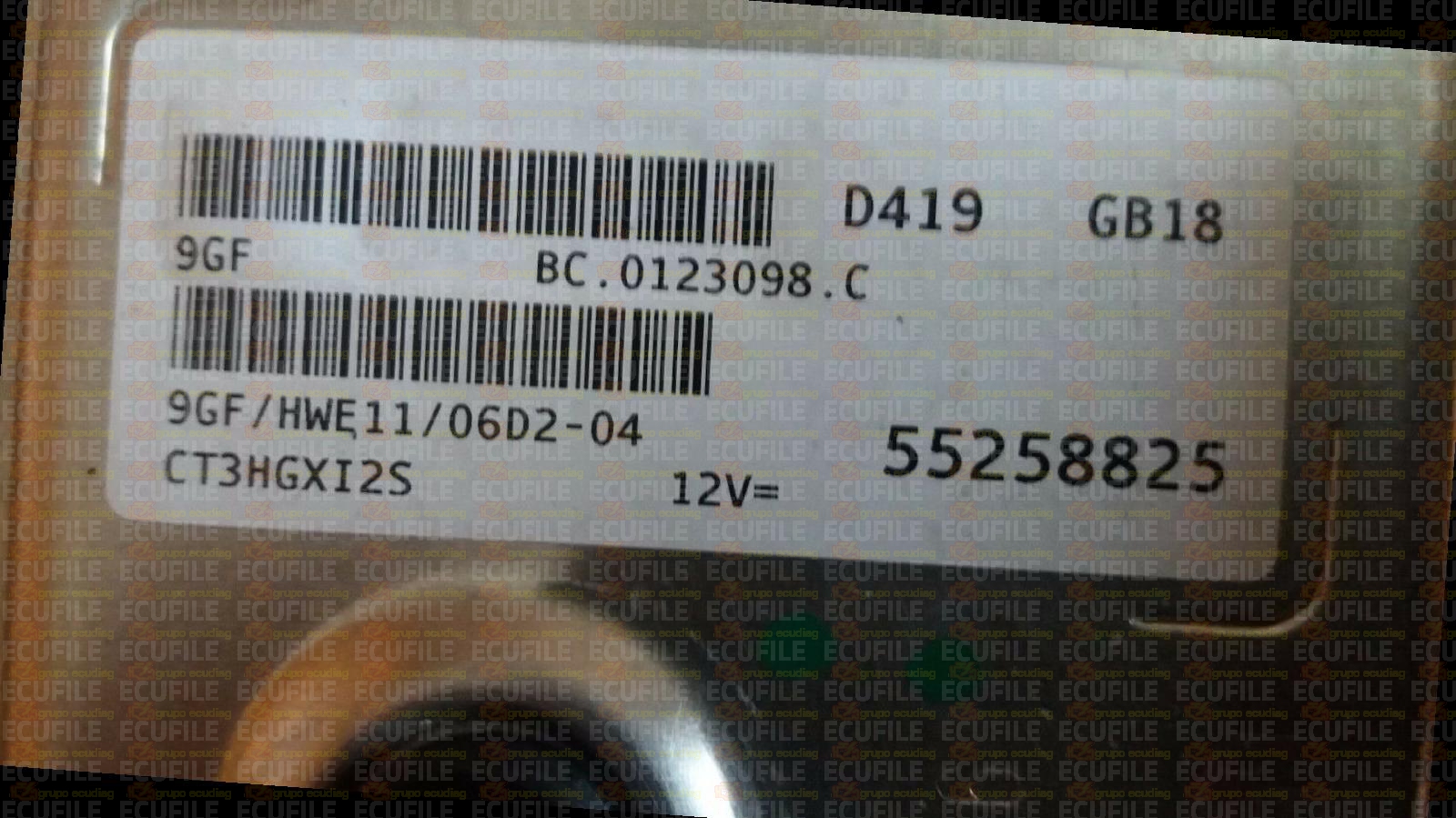 MAGNETI MARELLI 9GF BC.0123098.C FIAT 500 1.6 55258825 HWE11 EEPROM 95640