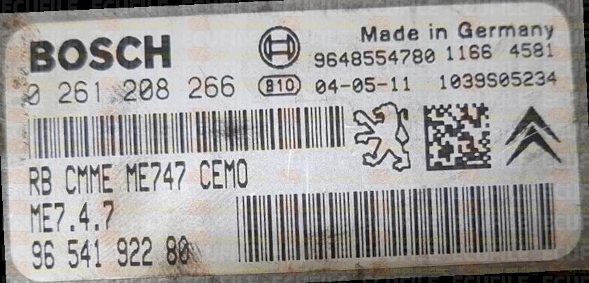 BOSCH ME7.4.7 0261208266 PSA 9654192280 EEPROM 95320