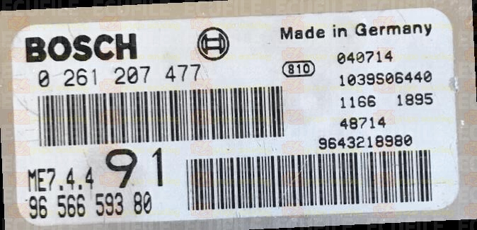 BOSCH ME7.4.4 0261207477 PSA 9656659380 EEPROM 95160