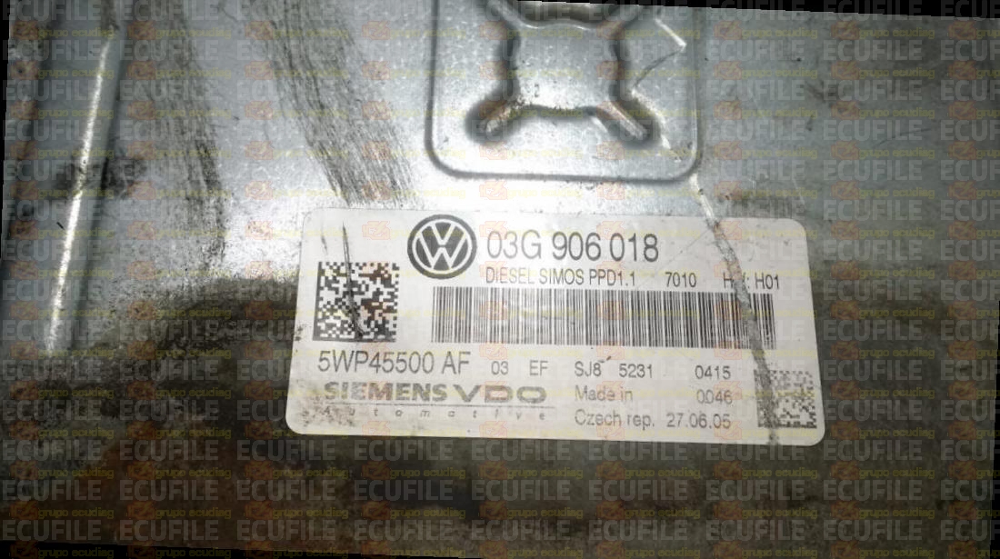 SIEMENS VDO SIMOS PPD1.1 5WP45500AF VOLKSWAGEN PASSAT VI 2.0 TDI 140HP 03G906018 9722