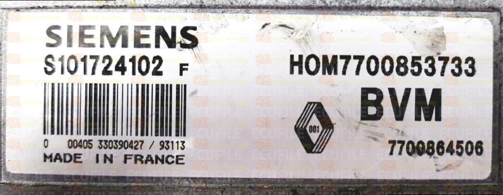 SIEMENS FENIX S101724102F RENAULT 7700864506 HOM7700853733 EEPROM MC68HC11