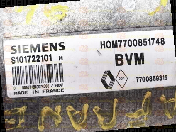 SIEMENS FENIX S101722101H RENAULT 7700869315 HOM7700851748 EEPROM MC68HC11