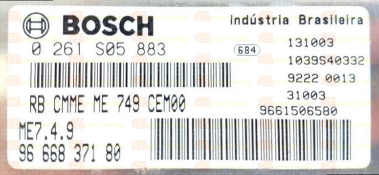 BOSCH ME7.4.9 0261S05883 PSA 9666837180 EEPROM 95320