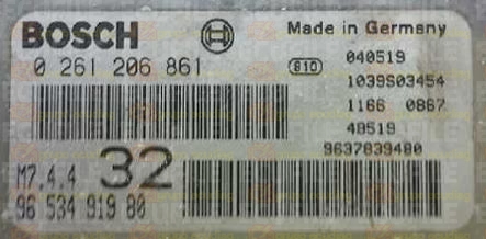 BOSCH M7.4.4 0261206861 PSA 9653491980 EEPROM 95080