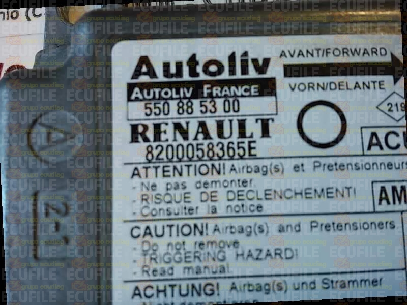AUTOLIV ACU3 550885300 RENAULT TWINGO I 8200058365E AM EEPROM 95080