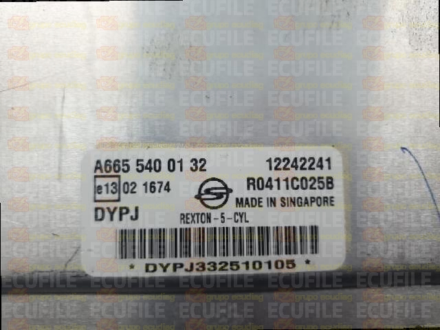 DELPHI DCM3.1 R0411C025B 12242241 SSANGYONG REXTON I 2.7 XDI 165HP A6655400132 DYPJ EEPROM 95160