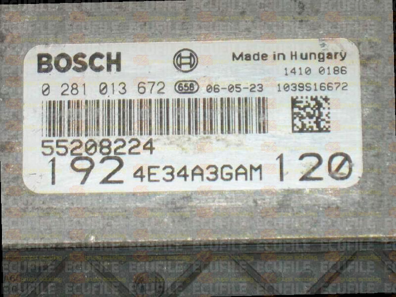 BOSCH EDC16C39-5.W4 0281013672 FIAT STILO 1.9 JTD 120HP 51798000 1037382795