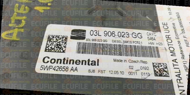 CONTINENTAL SIMOS PCR2.1 5WP42658AA SEAT ALTEA I TOLEDO III 1.6 TDI 105HP 03L906023GG SM2F0G4000000-5464