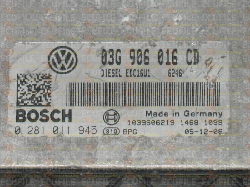 BOSCH EDC16U1-5.41 0281011945 VOLKSWAGEN GOLF V 1.9 TDI 105HP 03G906016CD 1037371097
