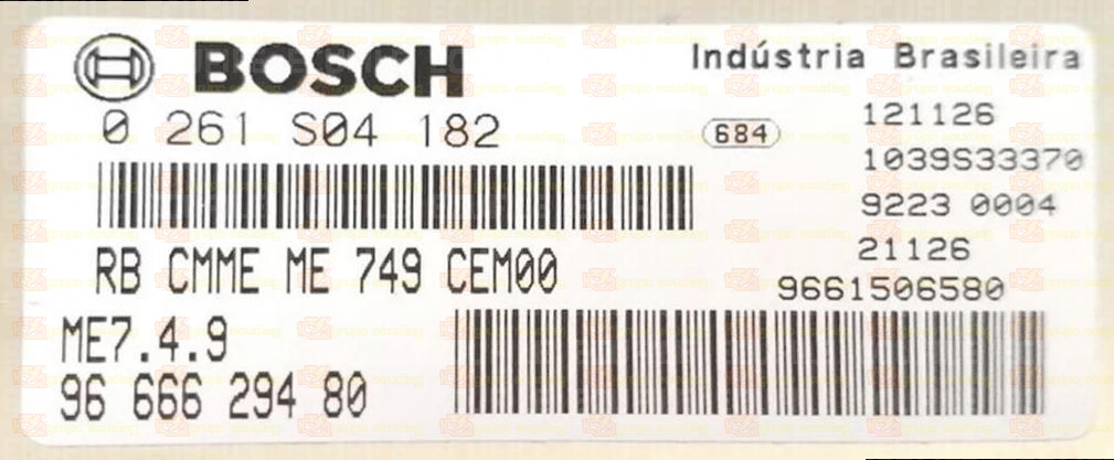 BOSCH ME7.4.9 0261S04182 PSA 9666629480 EEPROM 95320