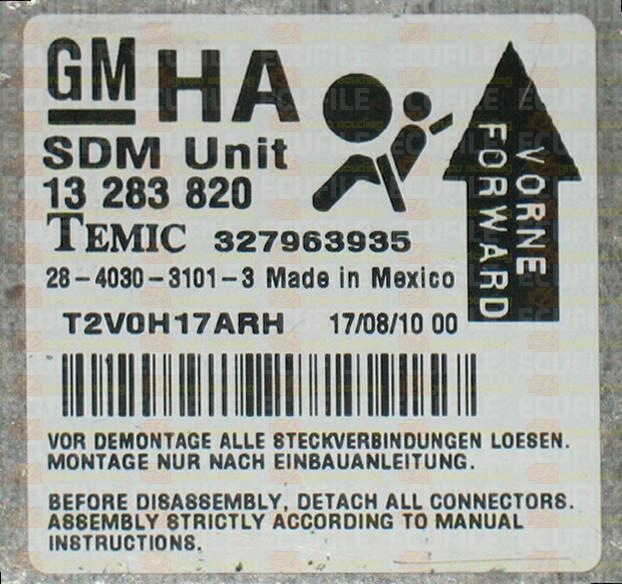 TEMIC 327963935 28-4030-3101-3 OPEL CORSA D 13283820 HA EEPROM 95160
