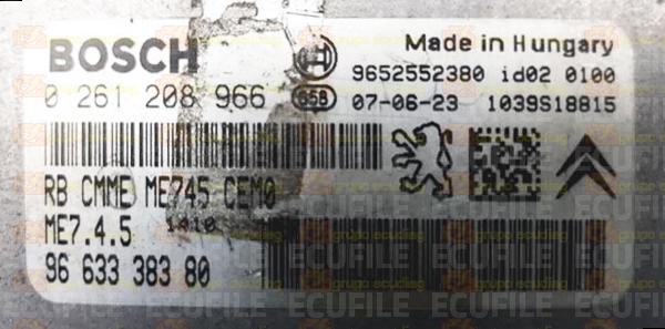 BOSCH ME7.4.5 0261208966 PSA 9663338380 EEPROM 95320