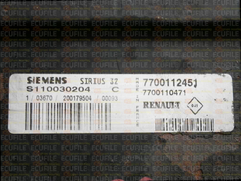SIEMENS SIRIUS 32 S110030204C RENAULT ESPACE III 2.0i 140HP 7700110471 7700112451 8000