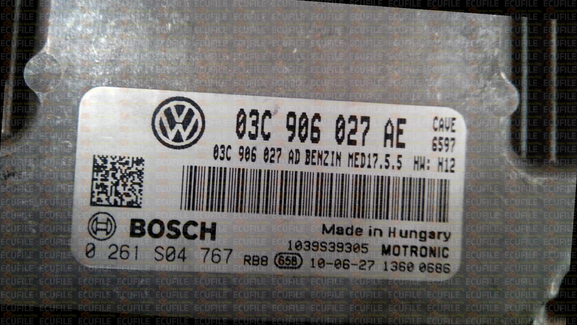 BOSCH MED17.5.5 0261S04767 SEAT IBIZA IV 1.4 TFSI BOCANEGRA 180HP 03C906027AD 03C906027AE 1037506845-7931