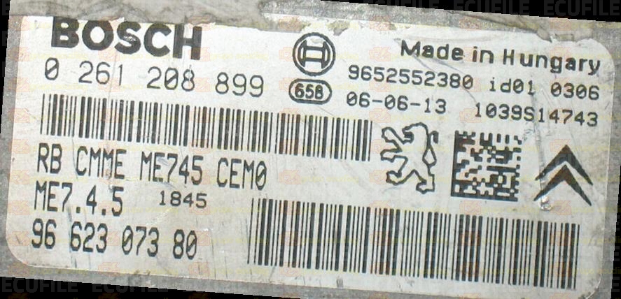 BOSCH ME7.4.5 0261208899 PSA 9662307380 EEPROM 95320