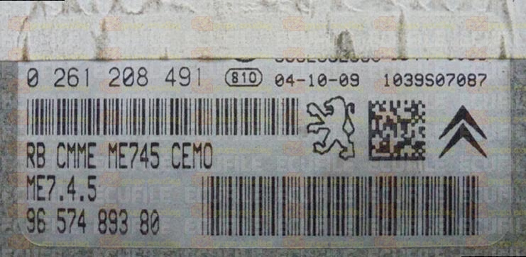 BOSCH ME7.4.5 0261208491 PSA 9657489380 EEPROM 95320