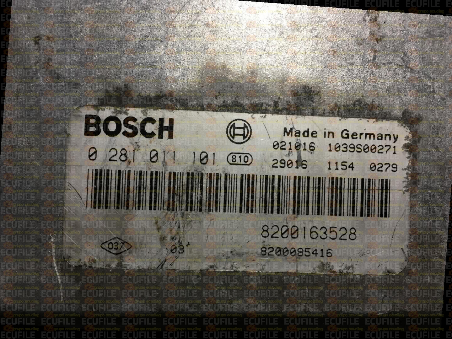 BOSCH EDC15C3-4.2 0281011101 RENAULT LAGUNA II 1.9 DCI 120HP 8200163528 8200095416 1037372592-8107