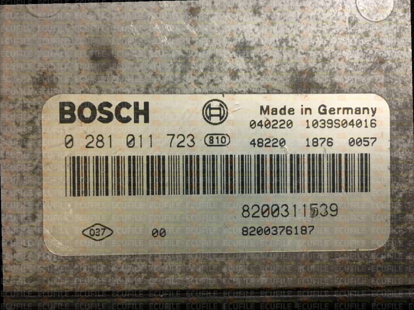 BOSCH EDC15C13-6.1 0281011723 RENAULT LAGUNA II 1.9 DCI 120HP 8200311539 8200376187 1037370450-7483