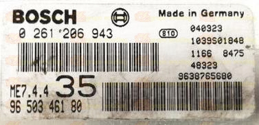BOSCH ME7.4.4 0261206943 PSA 9650346180 EEPROM 95160