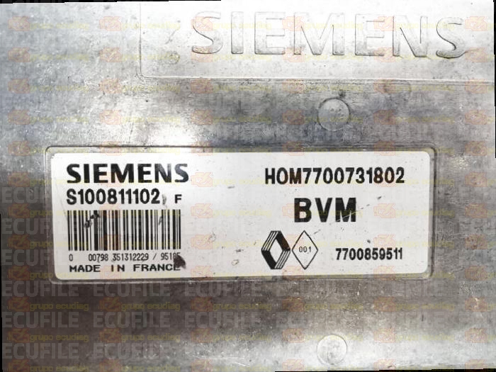 SIEMENS FENIX S100811102F RENAULT 7700859511 HOM7700731802 EEPROM MC68HC11