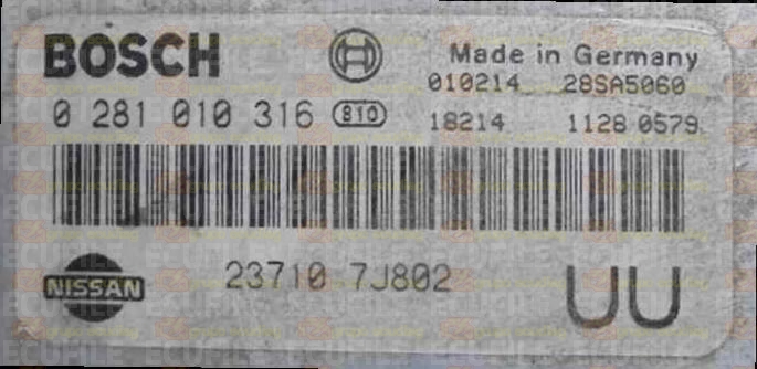 BOSCH EDC15V+1-5.1 0281010316 NISSAN PRIMERA II 2.0 TD 90HP 237107J802 UU