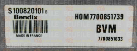 SIEMENS FENIX S100820101B RENAULT 7700851633 HOM7700851739 EEPROM MC68HC11