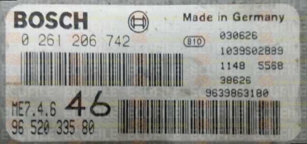BOSCH ME7.4.6 0261206742 PSA 9652033580 EEPROM 95160