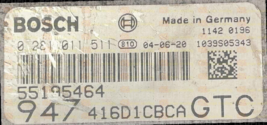 BOSCH EDC16C8-1.1 0281011511 ALFA-ROMEO GT 1.9 JTD 150HP 55195464 1037370466