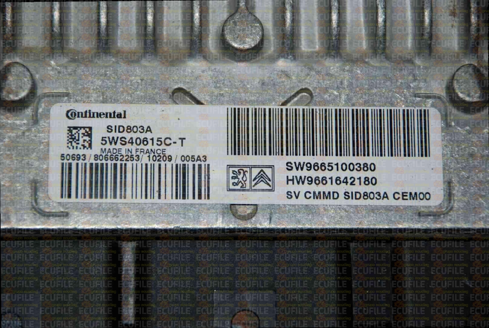 SIEMENS VDO CONTINENTAL SID803A 5WS40615C-T CITROEN C8 PEUGEOT 807 FIAT ULYSSE 2.0 HDI JTD 120HP HW9661642180 SW9665100380 9665800380-PO30091000000