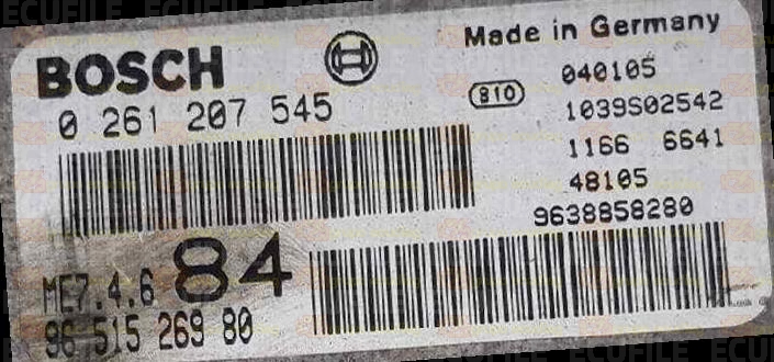 BOSCH ME7.4.6 0261207545 PSA 9651526980 EEPROM 95160