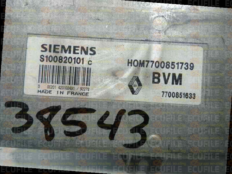 SIEMENS FENIX S100820101C RENAULT 7700851633 HOM7700851739 EEPROM MC68HC11