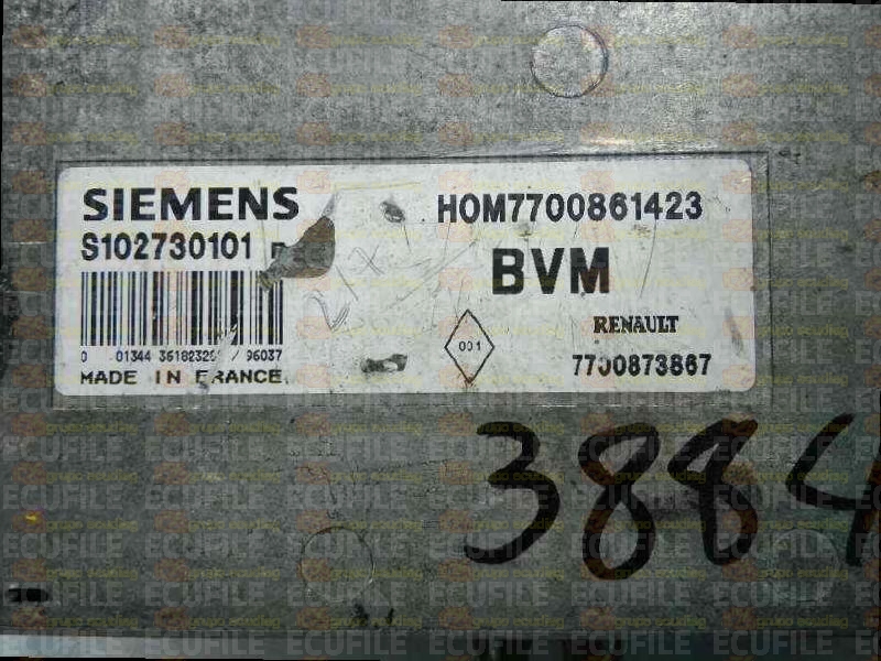 SIEMENS FENIX S102730101R RENAULT 7700873667 HOM7700861423 EEPROM MC68HC11