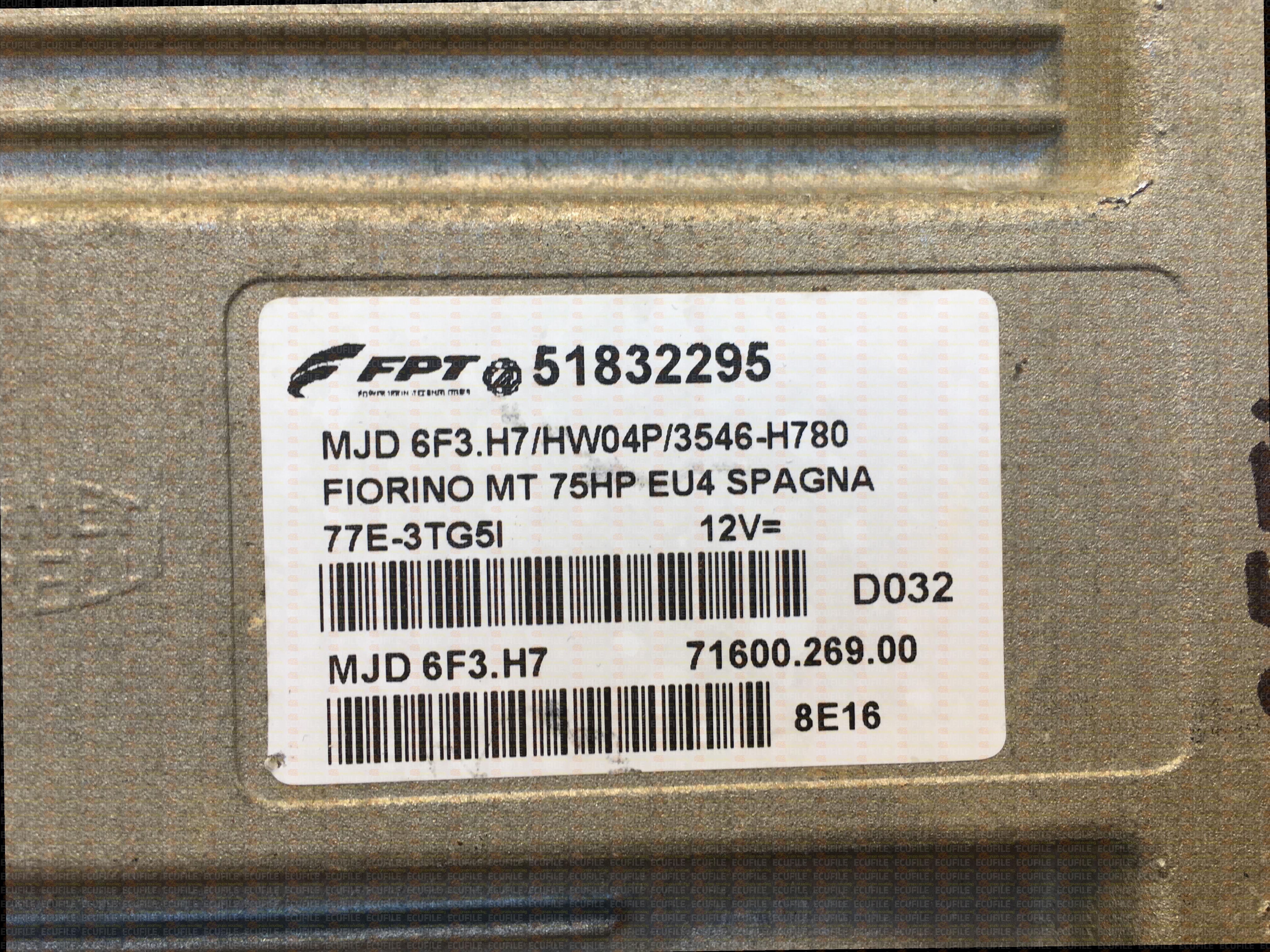 MAGNETI MARELLI MJD 6F3.H7 71600.269.00 FIAT FIORINO 1.3 JTD 75HP 51832295 HW04P 3546H780