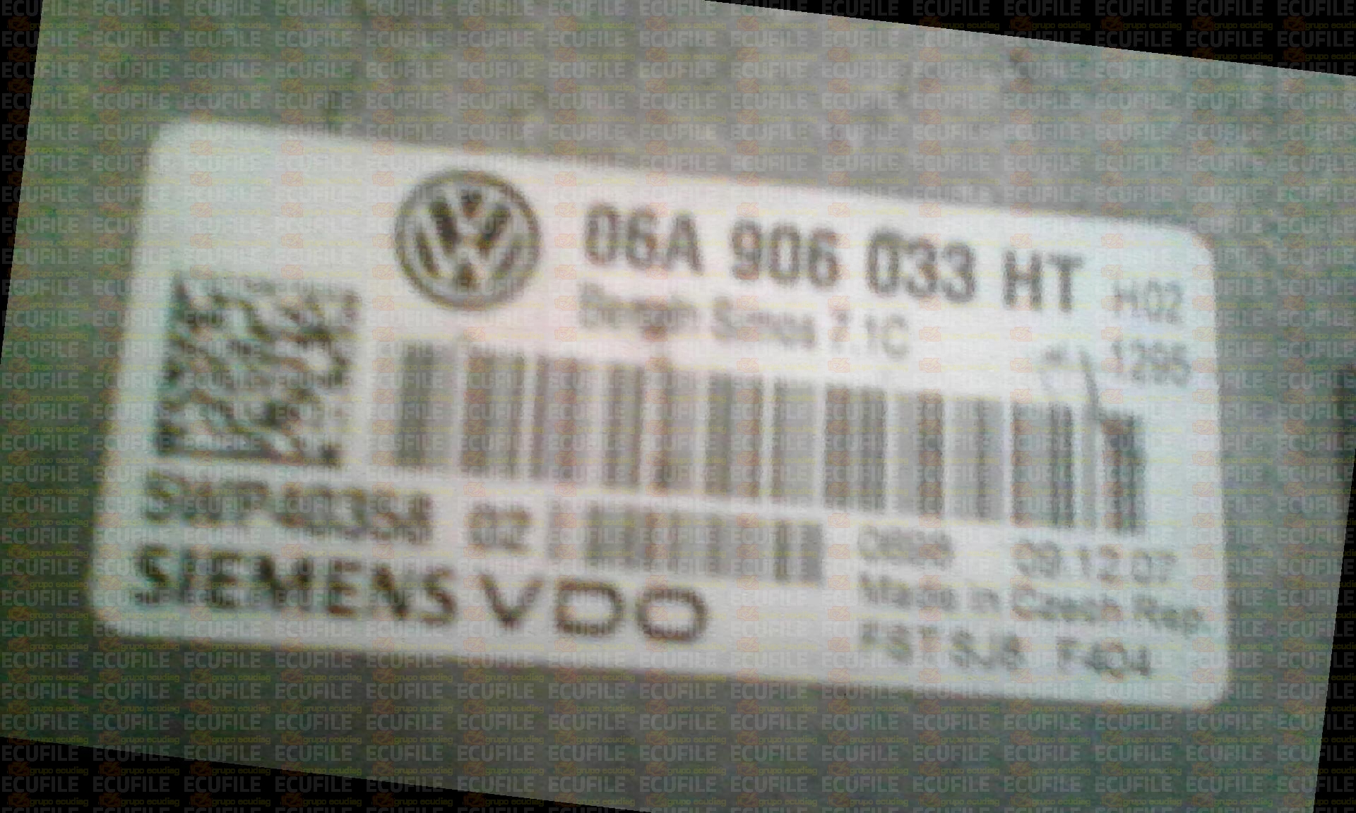 SIEMENS VDO SIMOS 7.1C 5WP4035802 VOLKSWAGEN CADDY III 1.6 MPI 102HP 06A906033HT 1295