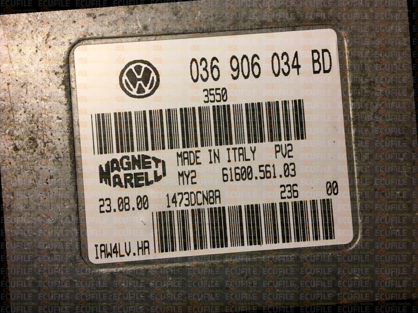 MAGNETI MARELLI IAW 4LV.HA 61600.561.03 SEAT LEON I TOLEDO II 1.6i 105HP 036906034BD 3550