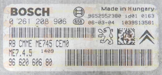 BOSCH ME7.4.5 0261208906 PSA 9662060680 EEPROM 95320