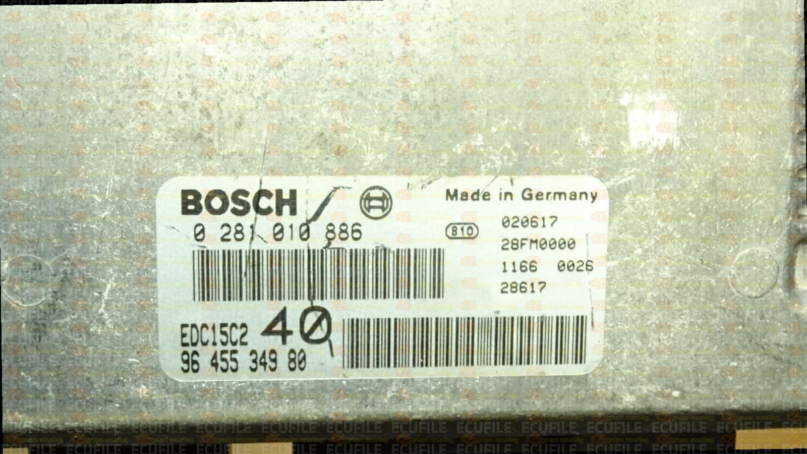 BOSCH EDC15C2-10.1 0281010886 CITROEN C5 2.2 HDI 133HP 9645534980 1037353785