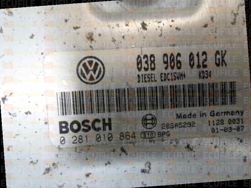 BOSCH EDC15VM+2.V1 0281010864 VOLKSWAGEN GOLF IV 1.9 TDI 90HP 038906012GK KD34 - 1037362681