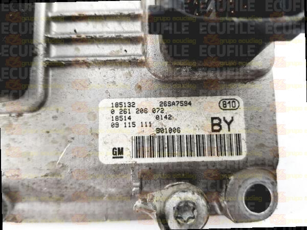 BOSCH ME7.6H4 0261206072 OPEL CORSA III C 1.0i 58HP 09115111 BY 1037354968