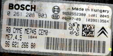 BOSCH ME7.4.5 0261208903 PSA 9662126680 EEPROM 95320