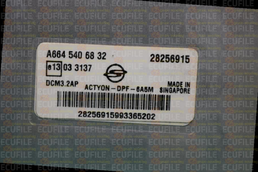 DELPHI DCM3.2AP 28256915 SANGYONG ACTYON I 2.0 XDI 141HP A6645406832 EEPROM 95320
