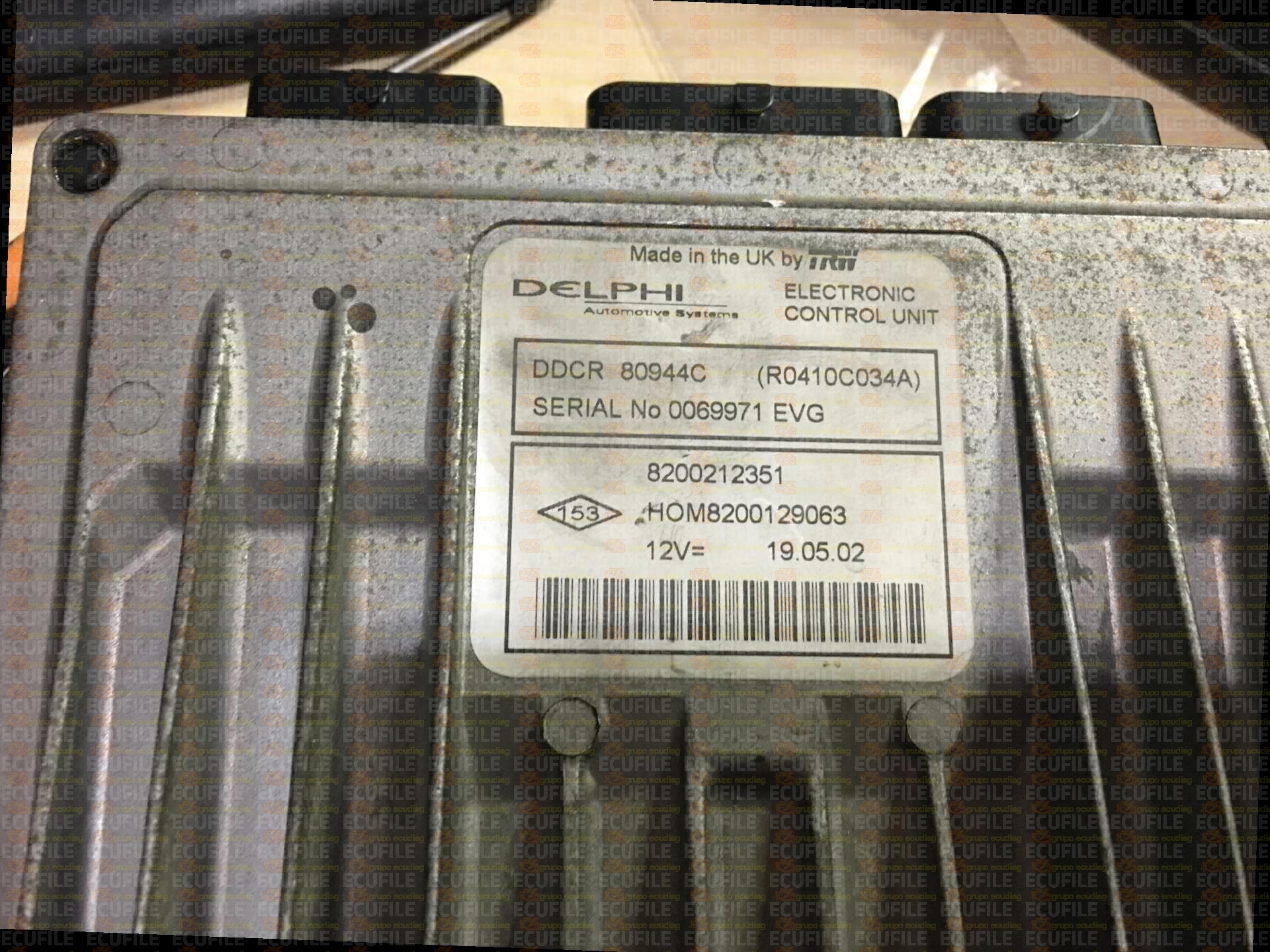 DELPHI TRW DDCR R0410C034A 80944C RENAULT CLIO II 1.5 DCI 65HP HOM8200129063 8200212351 8200250662 - 0940