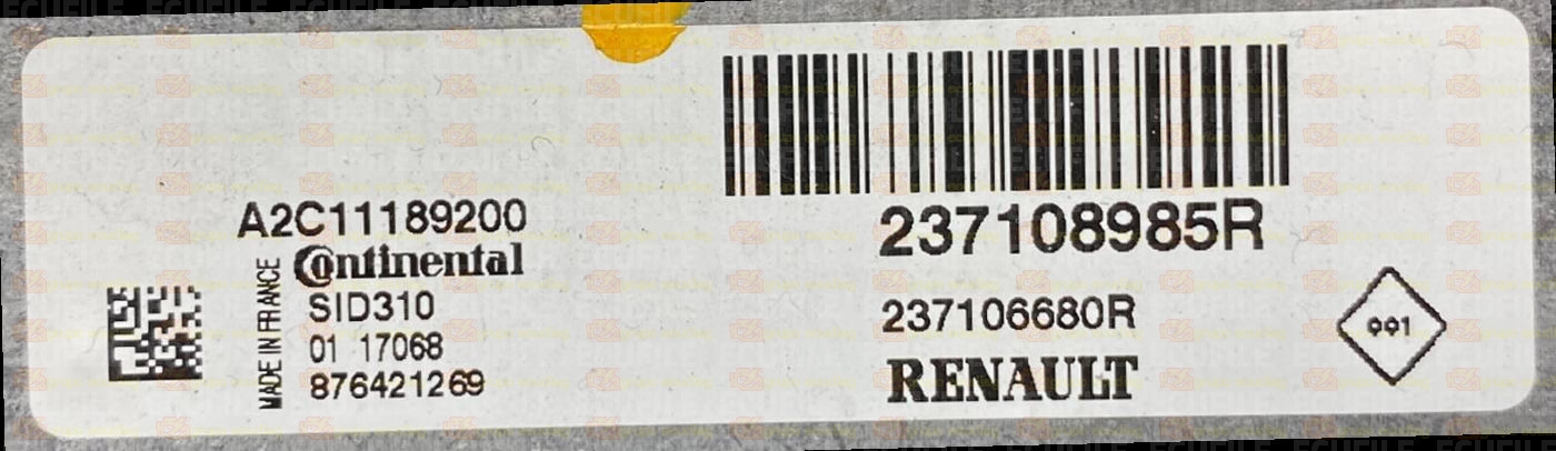 CONTINENTAL SID310 A2C11189200 RENAULT DACIA 237106680R 237108985R 